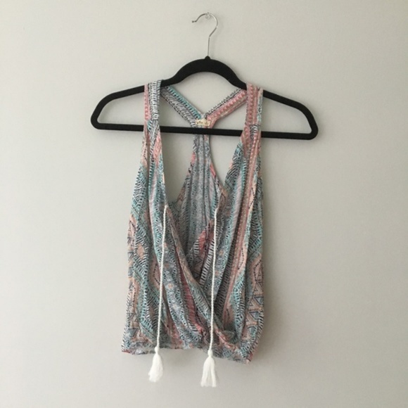 Print Tassel Tie Tank - Picture 2 of 3